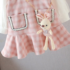 Girl Spring Autumn Fashion 2 Pcs Dress Outfits