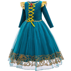 Kid Girl Brave Legend Princess Melita Long Sleeve Dresses