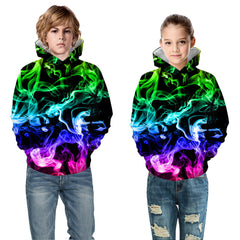 Kid Boy Girl Long Sleeve Fashion Fall 3D Digital Printing Hoodie