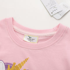 Kid Baby Short Sleeve Unicorn Cotton T-shirt