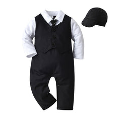 Baby Boy Harley Long Sleeve Secret Button Crawl 2 Pcs Sets