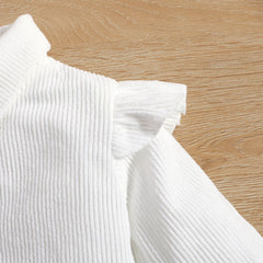 Kid Baby Girls Set Spring Autumn Corduroy Lapel 2 Pcs Sets