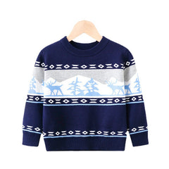 Kid Baby Boy Girl Elk Pullover Christmas Bottomed Sweater