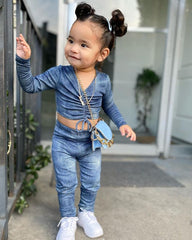 Kid Baby Girls Suit Tie-dye Printing Fashion Spring 2 Pcs Sets