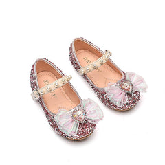 Girls New Dress Sequin Crystal Soft Sole Pearl Magic Stick Cute Shoes