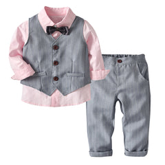 Baby Boy Gentleman Bow Tie Gentleman Formal 4 Pcs Set