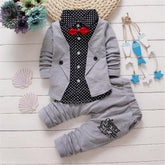 Boys Polka Dot Gentleman Bow Tie Letter Sets 2 Pcs
