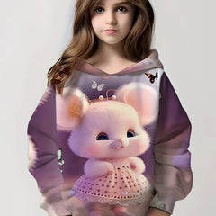 2-12Y Kids Girl Long Sleeve Cute Hoodies