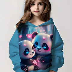 2-12Y Kids Girl Long Sleeve Cute Hoodies