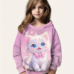 2-12Y Kids Girl Long Sleeve Cute Hoodies