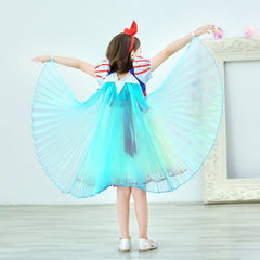 Kid Girl Snow White Elsa Girls Rainbow Cloak Princess Dresses
