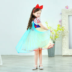 Kid Girl Snow White Elsa Girls Rainbow Cloak Princess Dresses