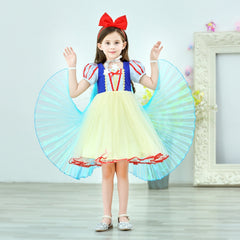 Kid Girl Snow White Elsa Girls Rainbow Cloak Princess Dresses