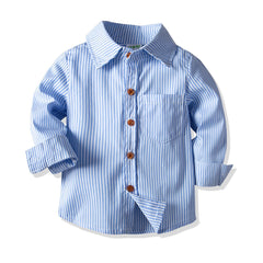 Kid Boy Long-sleeved Gentleman Bow Tie Suit 2 Pcs Set