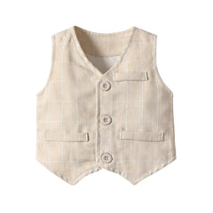 Baby Boys Cotton Suits Striped 3 PCS Long Sleeve Outfits