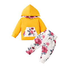 Baby Girl Long Sleeve Tops+Bottoms 2 Pcs Set 0-2 Years