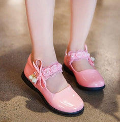 Girl Wedding Party Princess Leather Dance Shoes