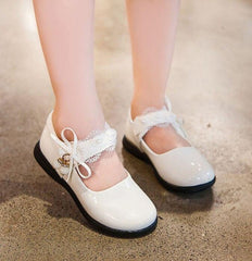 Girl Wedding Party Princess Leather Dance Shoes