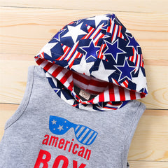 Kid Baby Boy 4th Of July American Independence Day Print 2 Pcs Set