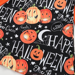 Girls Dress Long Sleeve Cartoon Halloween Print Costume 1-4 Years