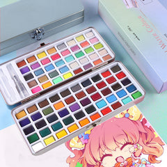 100 Colors Watercolor Paints Set Solid Glitter Metallic Watercolor Paint Set With Box