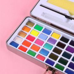 100 Colors Watercolor Paints Set Solid Glitter Metallic Watercolor Paint Set With Box