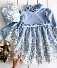 Flower Baby Girl Lace Party Autumn Gown Dresses