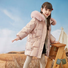 Kid Girl Cotton-padded Down Winter Jackets Coats