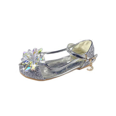 Kid Girl Princess Shoes Glass Crystal Shoes