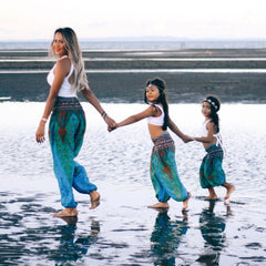 Family Matching Loose Dance Digital Printed Suit Yoga Pants