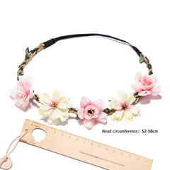 Kid Girl Headband Silk Flower Rose Wedding Photography Travel Headwear
