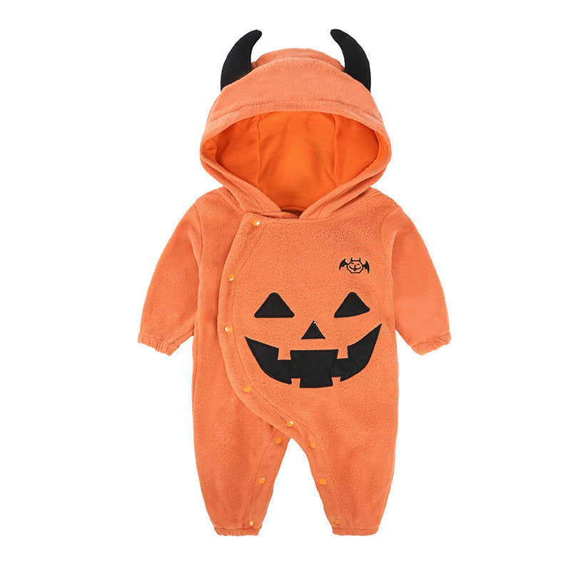 3M-3T Baby Autumn Winter Halloween Pumpkin Rompers