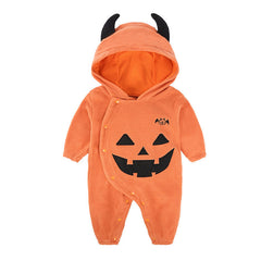 3M-3T Baby Autumn Winter Halloween Pumpkin Rompers