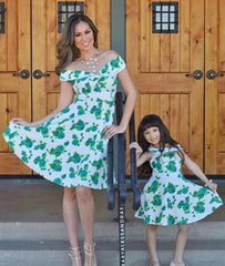 Family Matching Mother-daughter Digital Print Sleeveless Dress