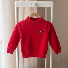 Kid Baby Boy Girl Autumn Winter Cartoon Knitted Solid Sweater