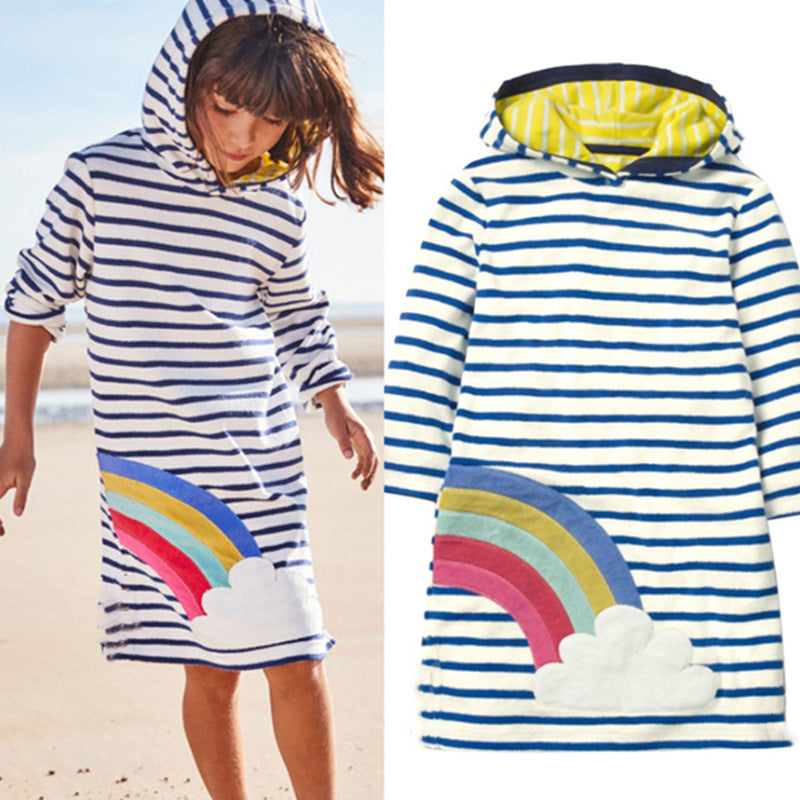 Autumn Kid Baby Girls Embroidered Long Sleeve Dresses