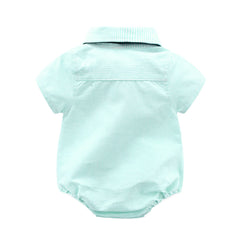 Baby Boy Gentleman Suit Summer Crawling Strap 4 Pcs Sets