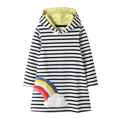 Autumn Kid Baby Girls Embroidered Long Sleeve Dresses