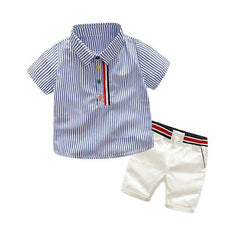 Kid Baby Boy School Uniform Summer College British 2 Pcs Sets