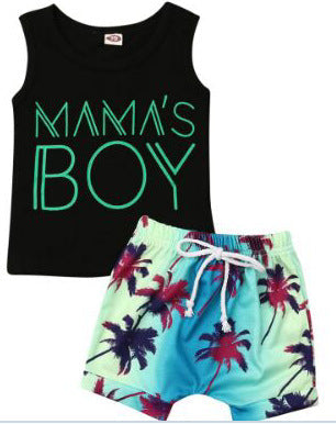 Baby Boy Summer Infant Casual Letter Shorts Summer Suit 2 Pcs Sets
