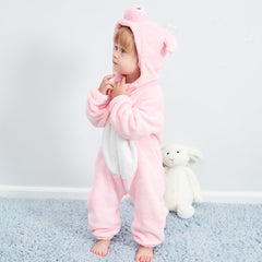 Baby Clothes Fall Style Animal Jumpsuit Flannel Crawl Pajamas For 0-5 years