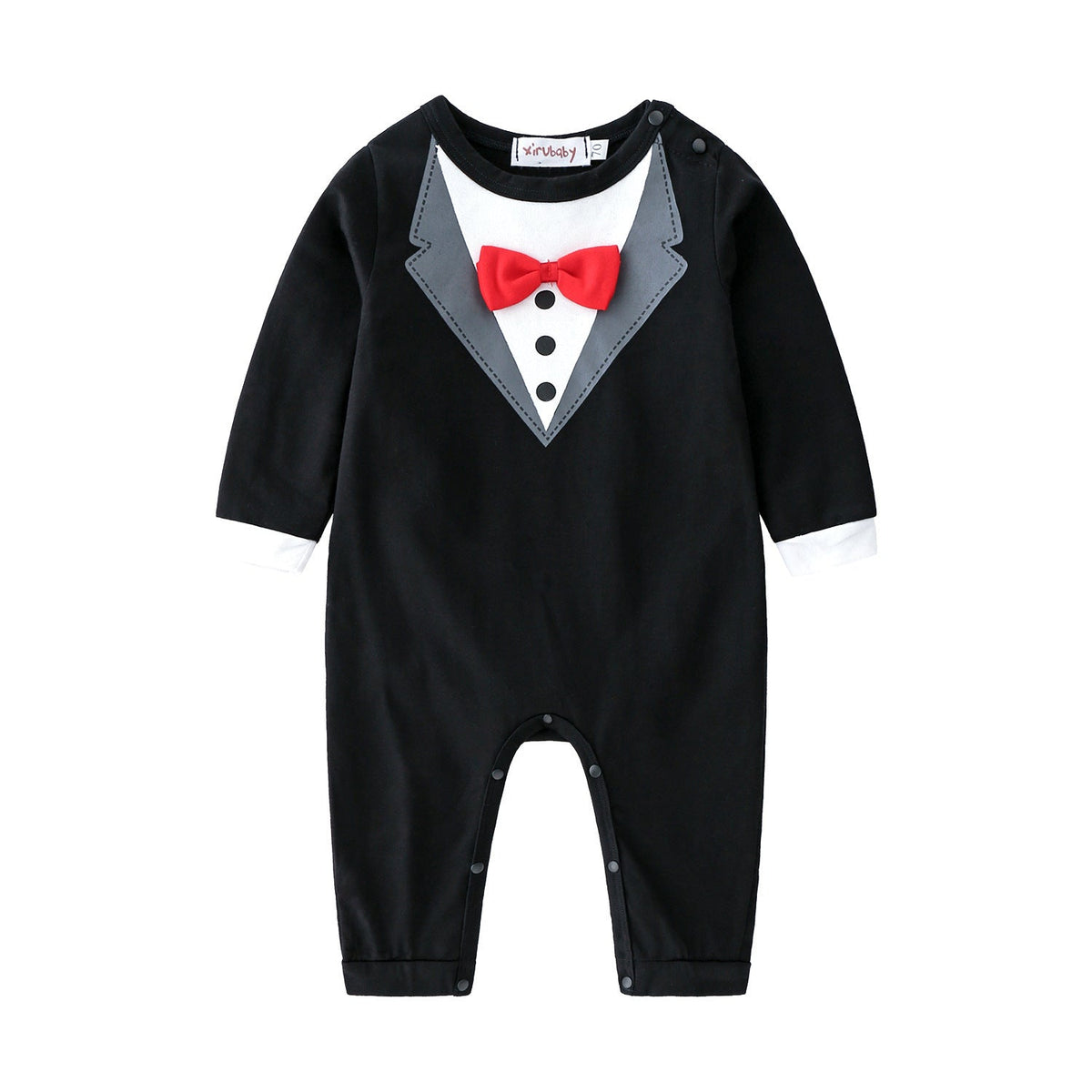 Baby Boy Gentleman Spring British Long Sleeve Rompers Jumpsuit
