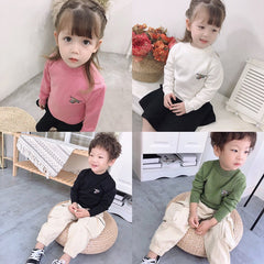 Kid Baby Boy Girl Autumn Winter Cartoon Knitted Solid Sweater