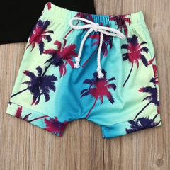 Baby Boy Summer Infant Casual Letter Shorts Summer Suit 2 Pcs Sets