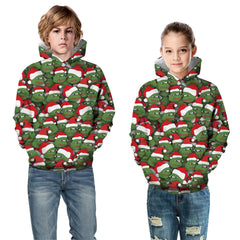 Kid Boy Girl Long Sleeve Autumn Winter Christmas Snowman Hoodie