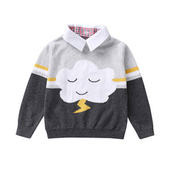 Kid Baby Pullover Ins Clouds Detachable Sweater