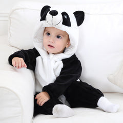 Baby Clothes Fall Style Animal Jumpsuit Flannel Crawl Pajamas For 0-5 years