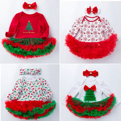 Baby Girl Christmas Long-sleeved Dress 0-2 Years
