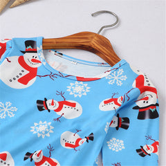 Family Matching Parent-child Mother-daughter Long Sleeve Print Dresses