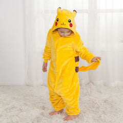 Family Matching Parent-child One-piece Flannel Cartoon Animal Pajamas